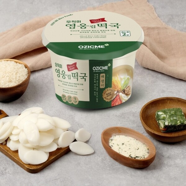 (오직미)영웅컵떡국 157g 12개입 100% 국내산쌀 매생이떡국