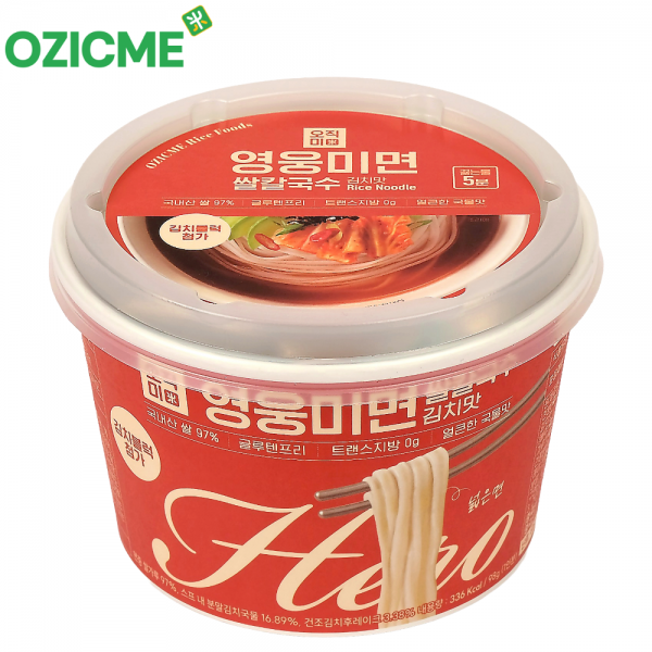 (오직미)영웅미면 쌀칼국수 98g 12개입 100% 국내산쌀 김치맛