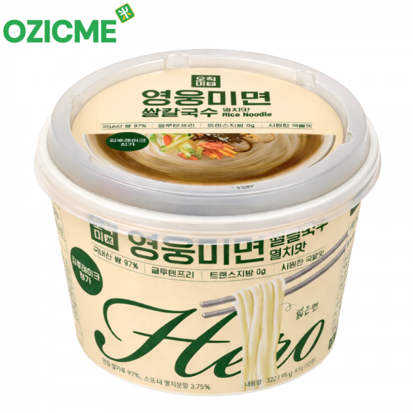 (오직미)영웅미면 쌀칼국수 93g 12개입 100% 국내산쌀 멸치맛