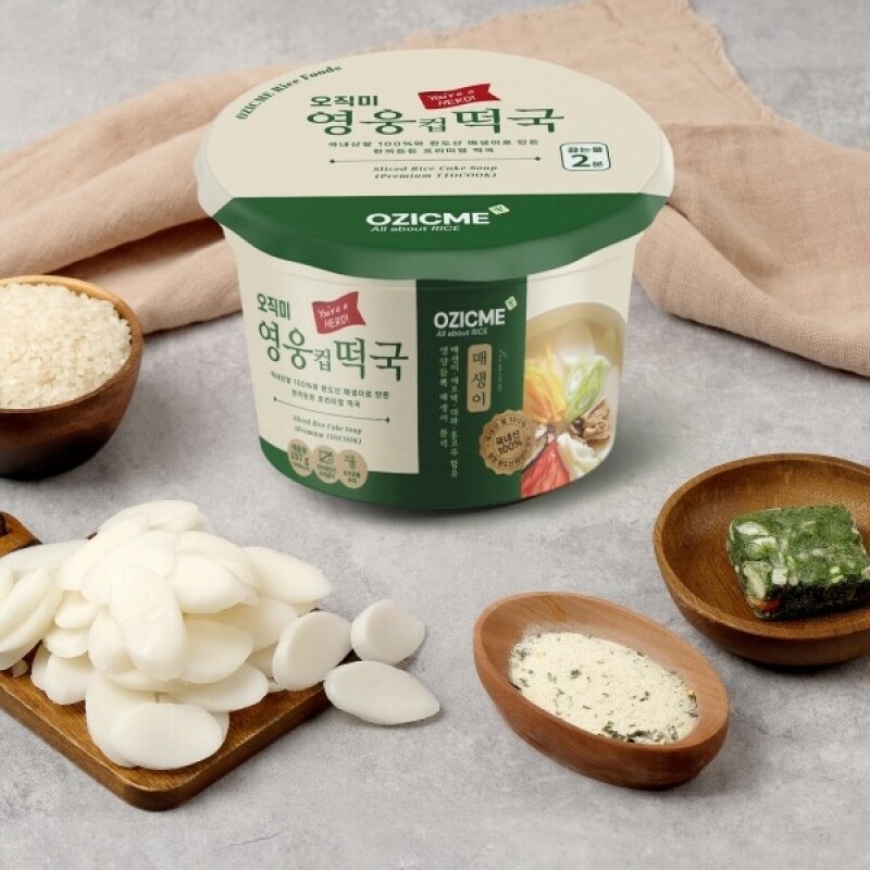 강원더몰,(오직미)영웅컵떡국 157g 12개입 100% 국내산쌀 매생이떡국