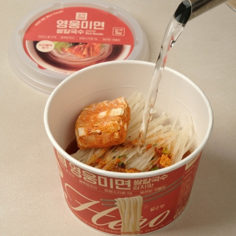 강원더몰,(오직미)영웅미면 쌀칼국수 98g 12개입 100% 국내산쌀 김치맛