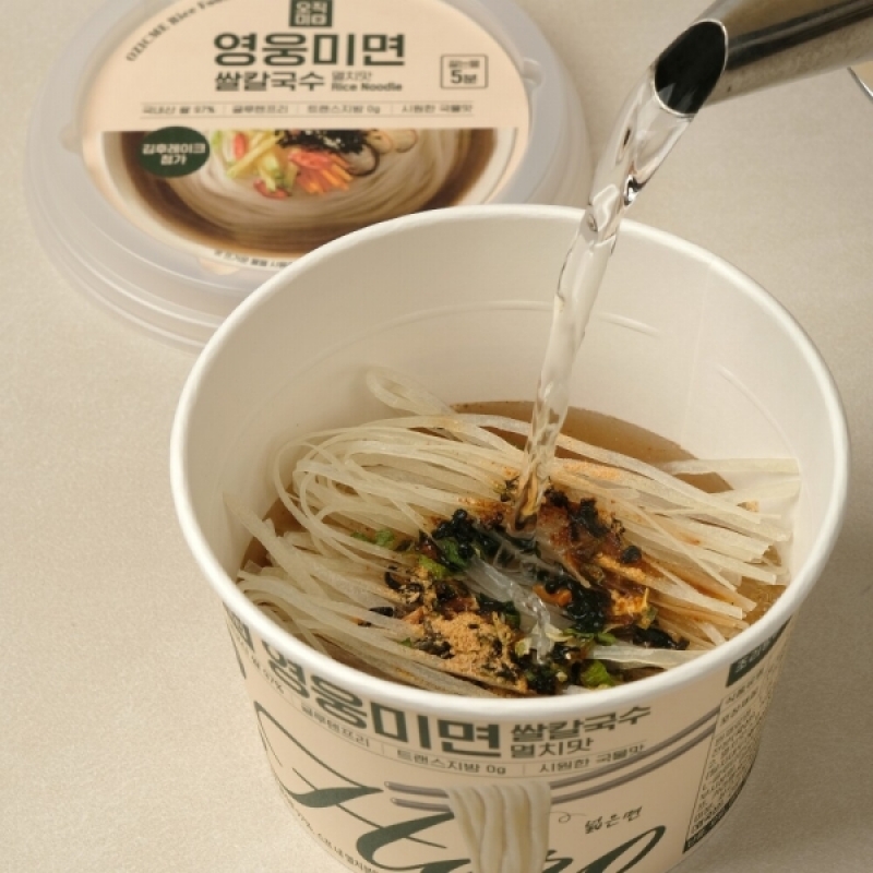 강원더몰,(오직미)영웅미면 쌀칼국수12개(멸치맛 6개+김치맛 6개) 100% 국내산쌀