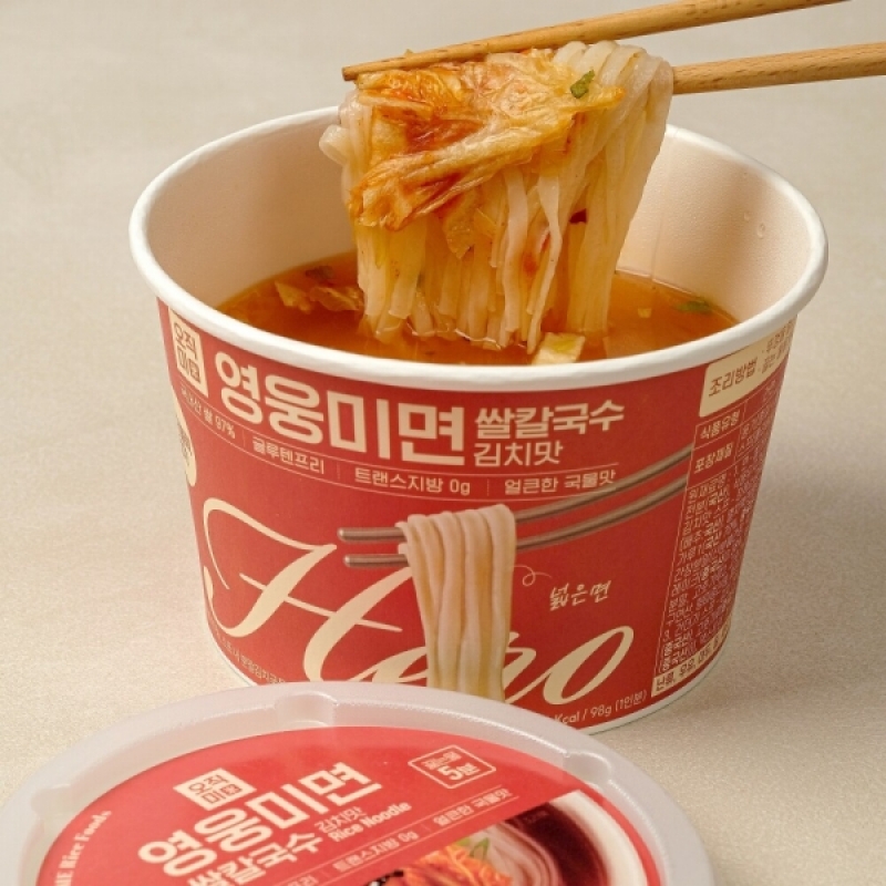 강원더몰,[6월 특가세일]오직미 영웅미면 쌀칼국수12개(멸치맛 6개+김치맛 6개) 100% 국내산쌀